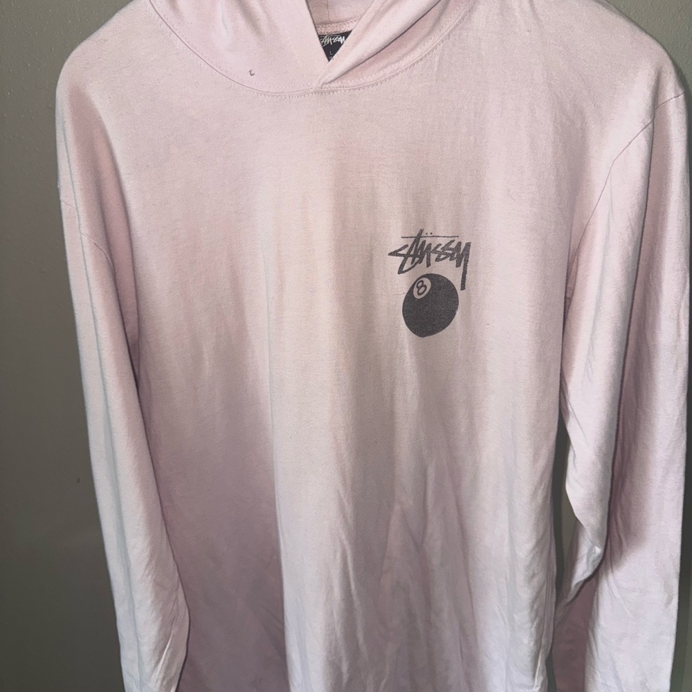 Stussy Light Pink Long Sleeve Hoodie